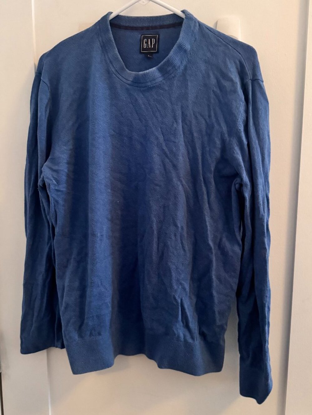 Gap Crew Neck Sweater Men's Size L - Blue - 100% Cotton